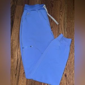 Figs deal blue joggers scrub pants.
